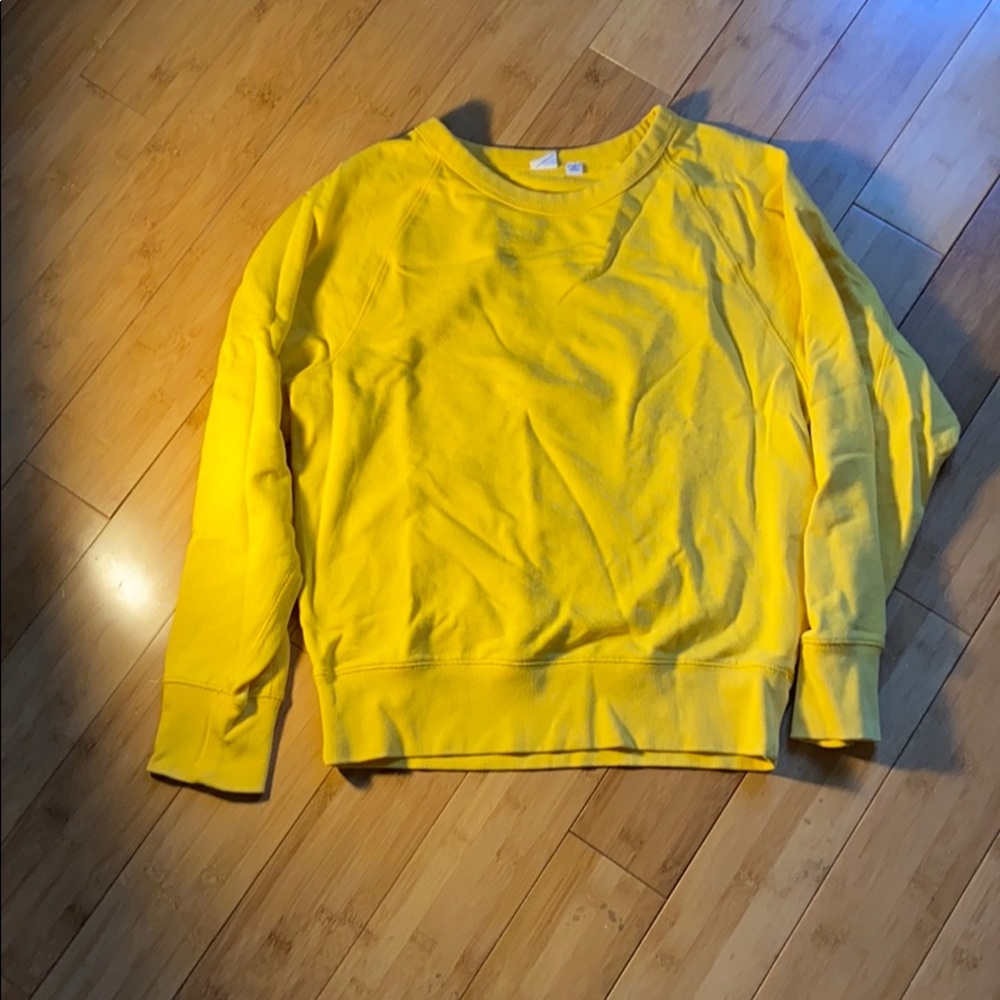 Yellow pullover sweatshirt
